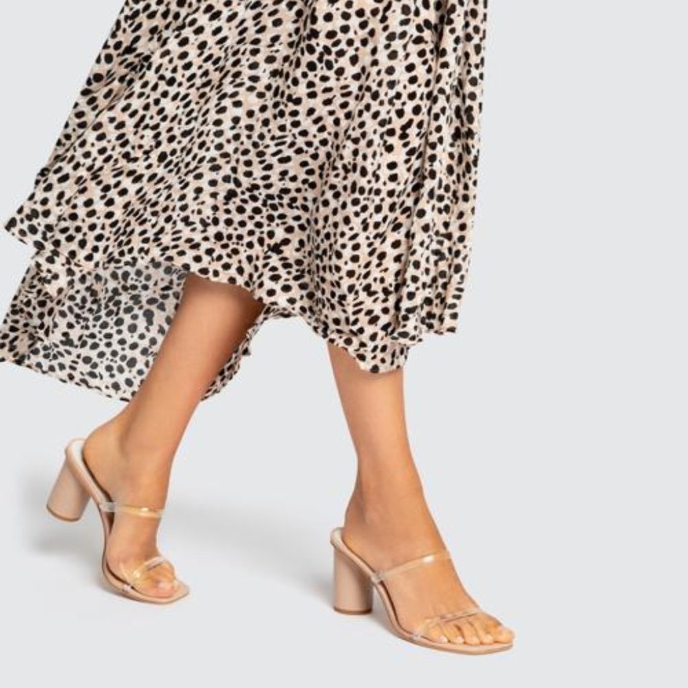 Dolce Vita | Noles Clear Strap Square Toe Sandals
